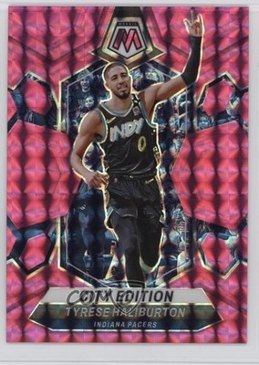 2023-24 Panini Mosaic City Edition Pink Prizm 77/149 Tyrese Haliburton #289 1sh2
