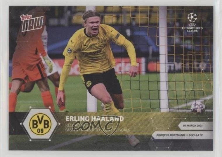 2020-21 Topps Now UEFA Champions League Erling Haaland #050 for 