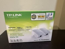 TP-LINK TL-PA4010KIT AV500 Nano Powerline Adapter Starter up to 500mbps