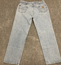 Carhartt Relaxed Fit Men 42x34 Denim Jeans B160-DST Vintage Y2K