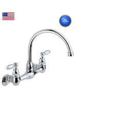 Peerless 2-Handle Wall Mount Kitchen Sink Faucet Chrome P299305Lf