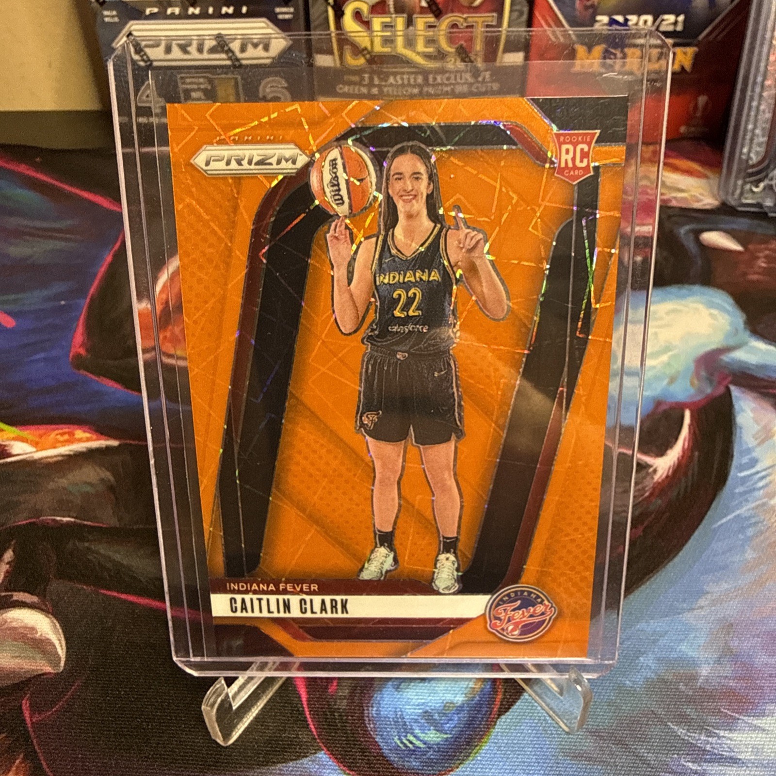 2024 PANINI WNBA PRIZM CAITLIN CLARK #145 ORANGE VELOCITY REFRACTOR ROOKIE