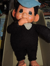 KIKI DE TOUS LES KIKIS Vintage Peluche casquette bleue Blanc Grand modèle 40 cms