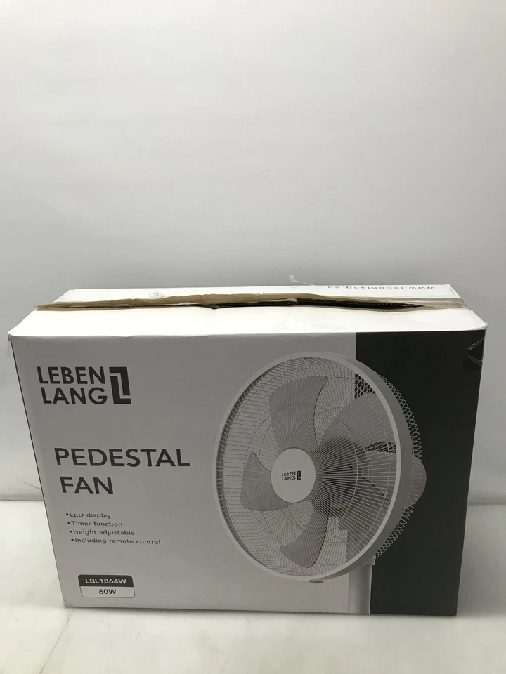 LEBENLANG Stand Ventilator leise - Mit Fernbedienung & LED-Display & 5 Modi-defe - Bild 3 von 4