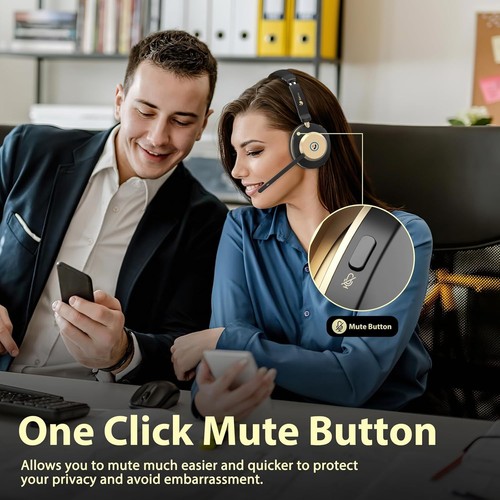 Earbay Wireless Headset with Mic for Work Bluetooth Headset V5.3,AI Noise Cancel - 第 8/8 張圖片