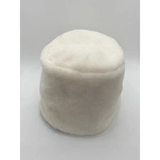 UNBRANDED Women's White-Black Faux Fur Quilted Beanie SZ OS