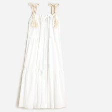 New J Crew Tiered Rope Sundress White Size S M Small Medium BR010