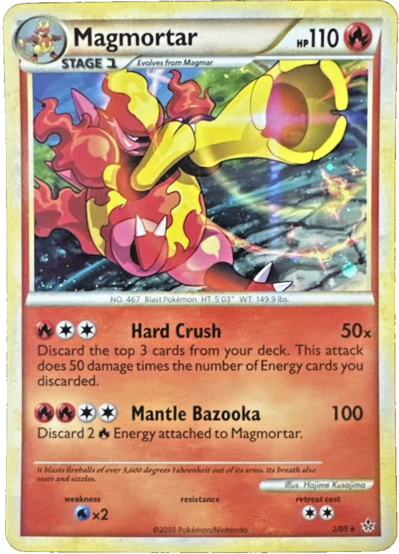 Pokémon TCG - Magmortar - 2/95 - Holo - Rare - HGSS: Unleashed [Lightly Played]