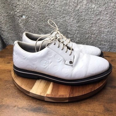 G/FORE Gallivanter Golf Shoes Mens 11.5 White Debossed Skull & Ts Leather