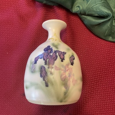 Clouds Folsom Spring Flowers Art Pottery Mini Vase 1997 Vintage, Signed