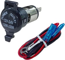 Cigarette Lighter Socket, DC 12V Car Power Outlet Socket Replacement, Waterproof