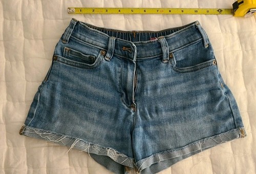 Lot Of 2 Pairs Of J.Crew Girls Shorts Jeans & Cotton Sz 8 Blue - Picture 9 of 13