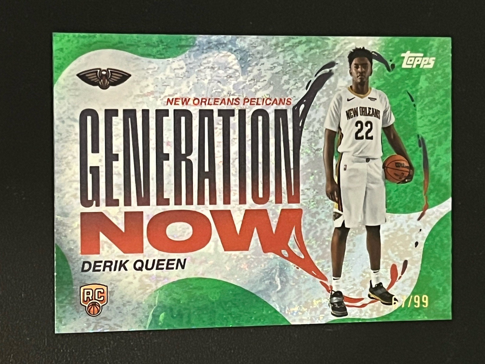 2025-26 Topps - Generation Now Derik Queen #GN-13 Green Holofoil 18/99 (RC)