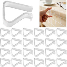 24 Pieces Transparent Clear Tablecloth Clips, Plastic Table Cloth Clips  Windproo