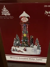 Enchanted Forest  Musical Animated Water Tower Lighted Christmas Trees