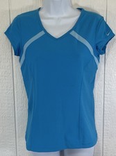 Women s Nike Dry Fit Shirt Size SMALL 4-6 Blue Short Sleeve gg1