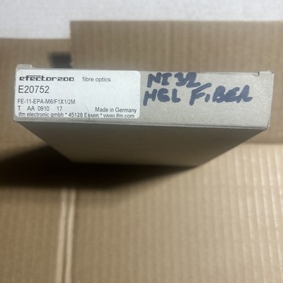 IFM Efector E20752 Fiber Optic Through Beam Sensor FE-11-EPA-M6/F1x1/2M