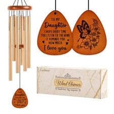 Daughter Wind Chimes - 36" Christmas Birthday Gift from Mom & Dad