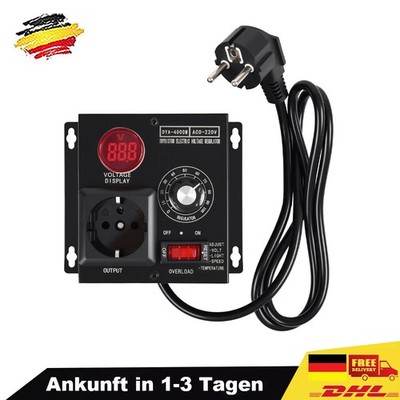 Spannungsregler 220V 4000W AC Dimmer Motor Speed Controller Drehzahlregler DHL