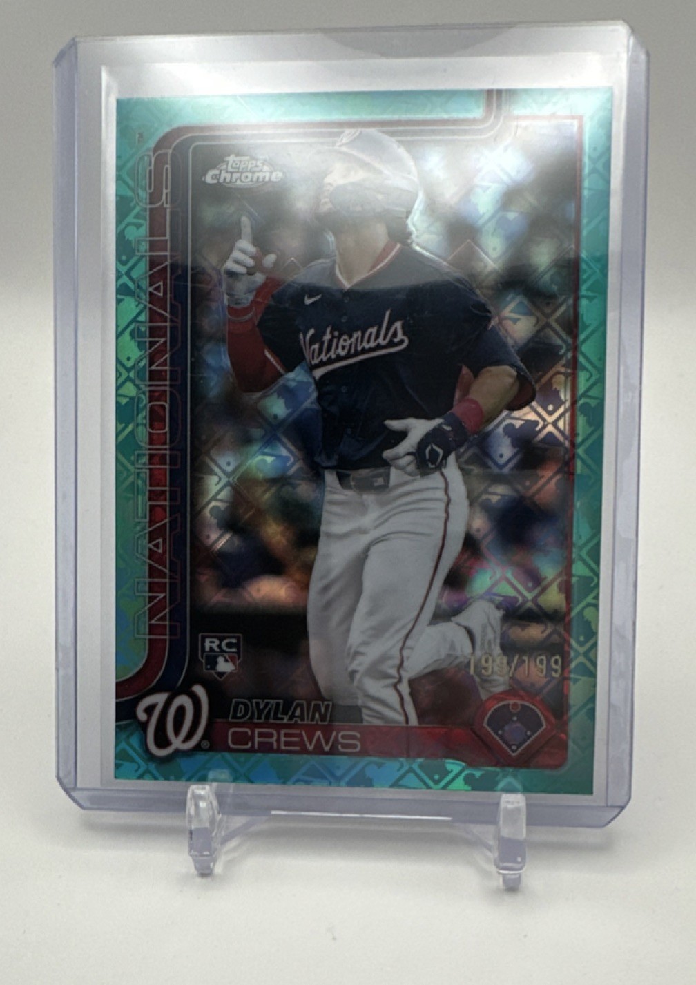 2025 Topps Chrome Dylan Crews Aqua Refractor Rookie #146 199 /199