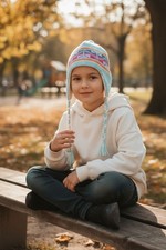 Peruvian Hand Made Kids Chullo Reversable Size 4T