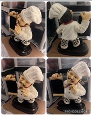 Italian Chef Menu Display Chalkboard Restaurant Pastry Cook Statue 18" Specials