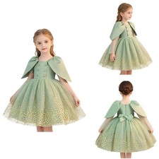 Kids Girls Evening Tulle Dress Proms Pageant Glitter ' Ball Gown Hem Bridesmaid