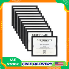 8.5 x 11 Picture Frame Set of 12, Black Photo Frames 8.5 by 11 for Certificate D