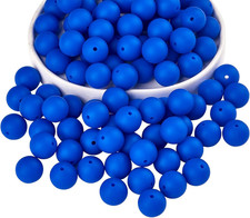100 Pcs 15Mm Silicone Beads Bulk round Silicone Beads for Keychain Making Pens B