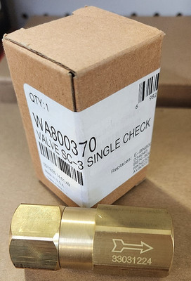 WA-800370 World American SC-3 Single Check Valve, Cross Reference: Bendix 800370