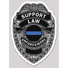 2 Inch Non-Reflective Thin Blue Line Support Law Enforcement Sticker
