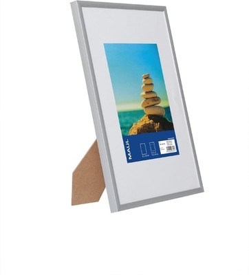 MAUL Bilderrahmen MAULdesign 21x30 cm aus Aluminium | zum Hängen in Quer- und 