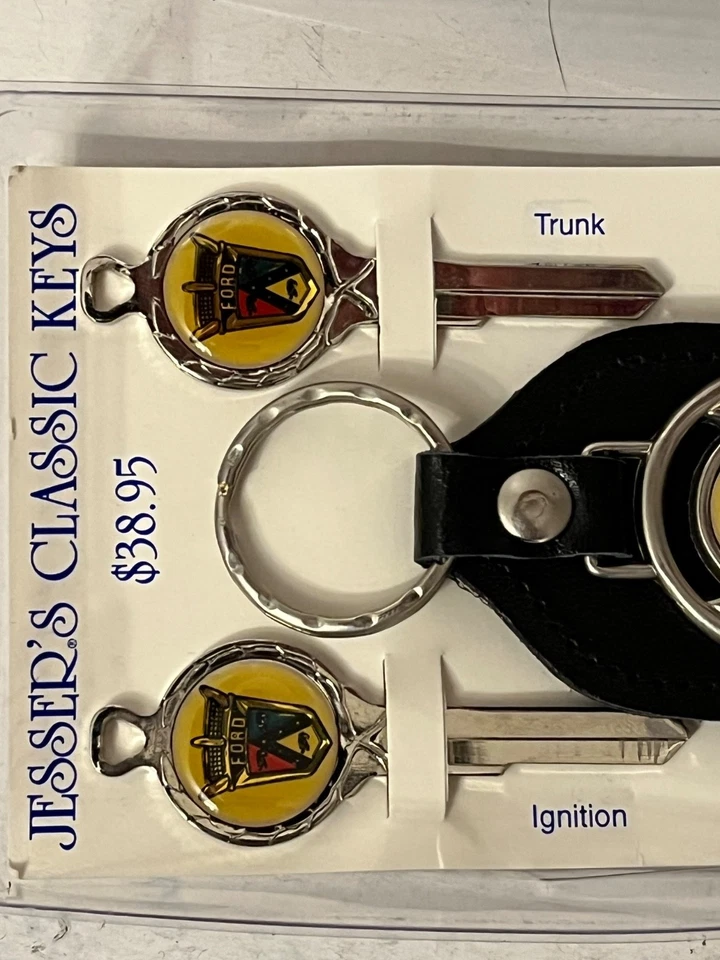 FORD одиночный значок белое золото Deluxe классический B-10 ключ комплект 1950 - новый в упаковке - Изображение 4 из 4