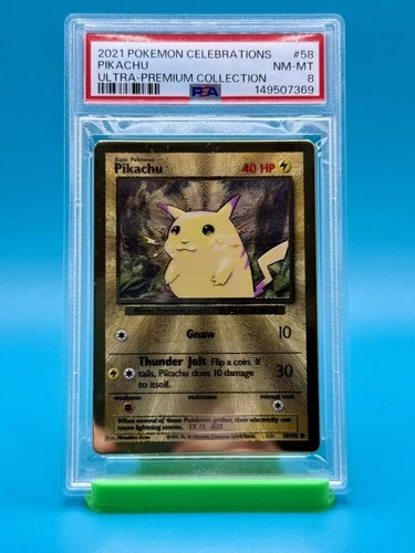 PSA 8 - 2021 Pokemon Celebrations Pikachu UPC Metal Promo #58