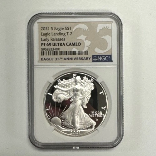 2021-S $1 Proof American Silver Eagle NGC PF69 Early Releases T-2