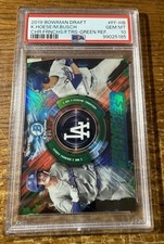 BUSCH / HOESE - 2019 BOWMAN DFT CHROME - FRAN. FUTURES - GREEN REFRAC - PSA  10