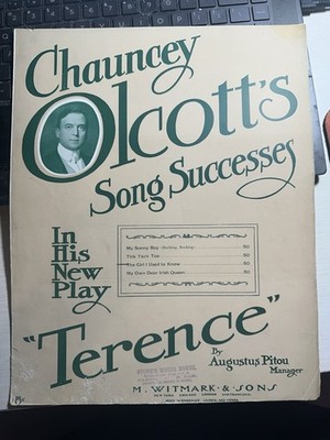 1903 11x14 Pitou Revue sheet music TERENCE by OLCOTT  The Girl I Used To Know 