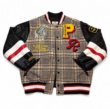 Smoke Rise Mens Varsity Jacket XL Houndstooth...