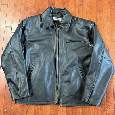 Max Rider Men s brownish Black Motorcycle Jacket Full Zip Pockets Point Collar M