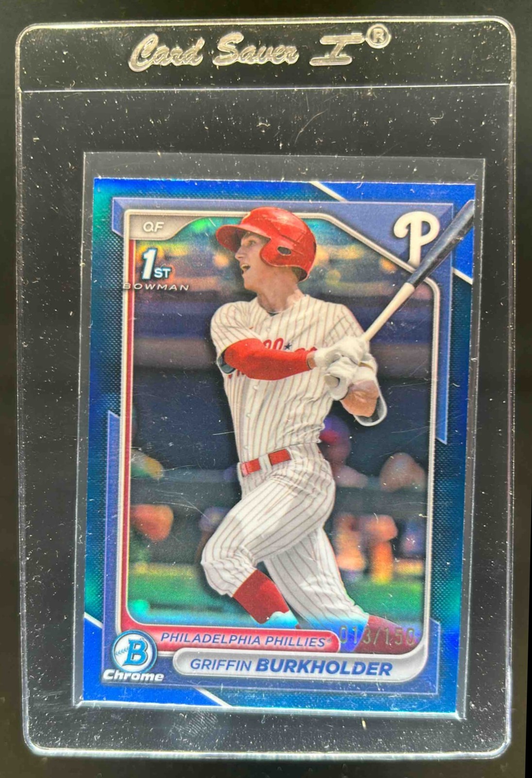 2024 Bowman Draft Griffin Burkholder Chrome Blue Refractor 1st #13/150