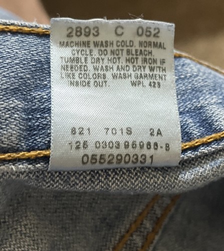 Jeans Levis 529 uomo 36x30 blu vita bassa dritto Y2K grunge trafilato distrutto - Foto 6 di 17
