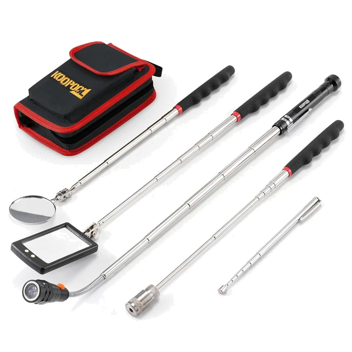 Pack De 2 Imanes Telescópicos De Acero Inoxidable De 31 Cm Para Recuperar Piezas Perdidas