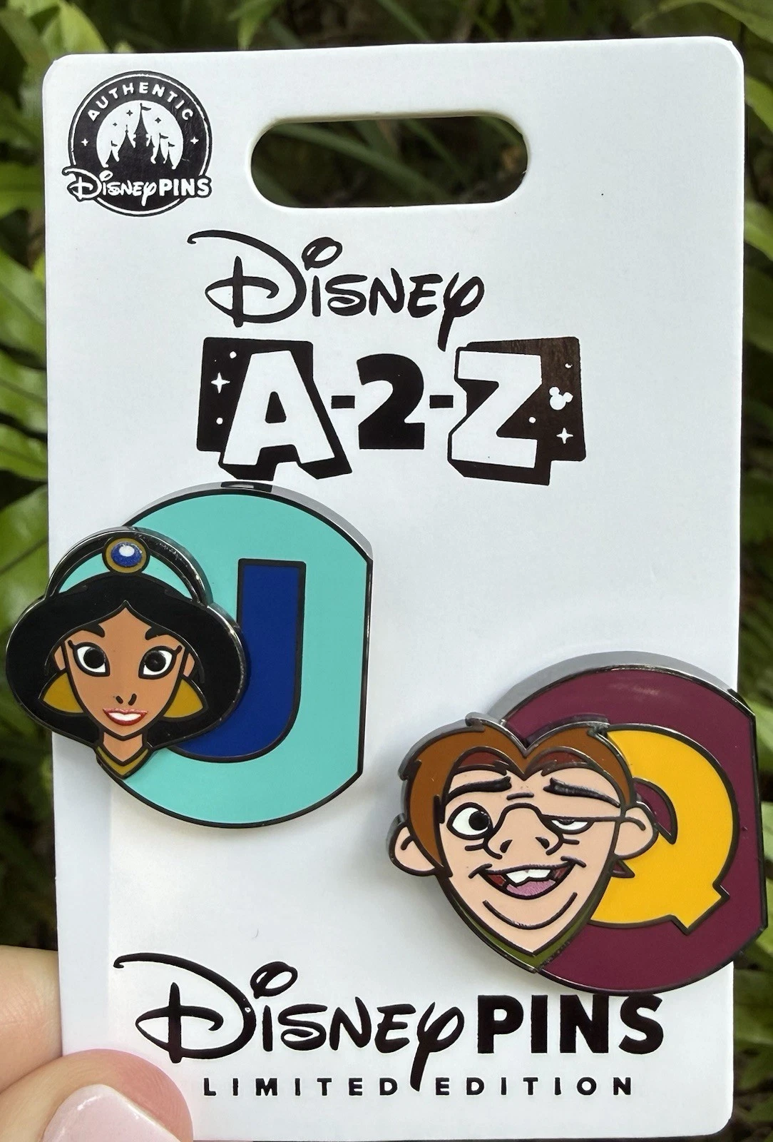 2026 Disney Parks A-2-Z Jasmine & Quasimodo 2 Pin Set LE1250 A 2 Z Pin
