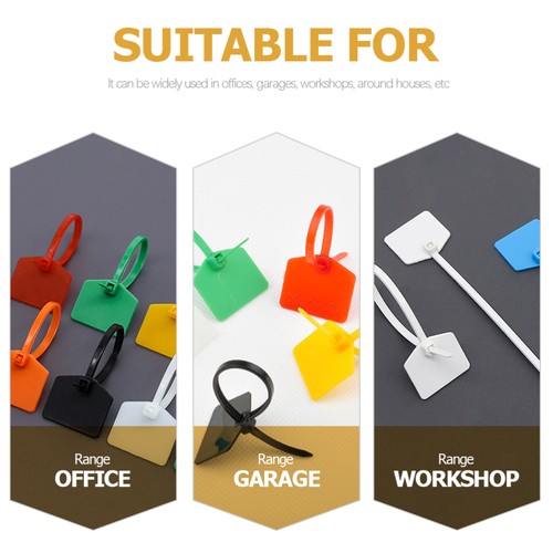 120 Pcs Nylon Cable Tie Zip Ties Heavy Duty Label Tag Self-locking - Afbeelding 8 van 12