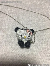 Hello Kitty Panda Swarovski Crystal Silver Necklace