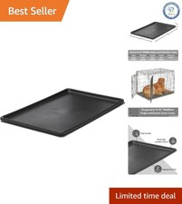 Durable Multi-Purpose Tray for 42-Inch Dog Crates   Easy Clean Black Design