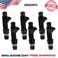 6x OEM Delphi Fuel Injectors for 2000-2005 Chevrolet Impala 3.4L V6 25323971