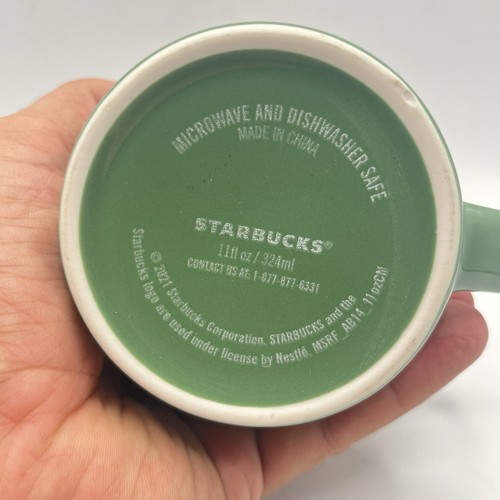 2021 Starbucks Siren Logo Ceramic Mermaid Mint Green Coffee Mug 11 oz Cup - Picture 7 of 13