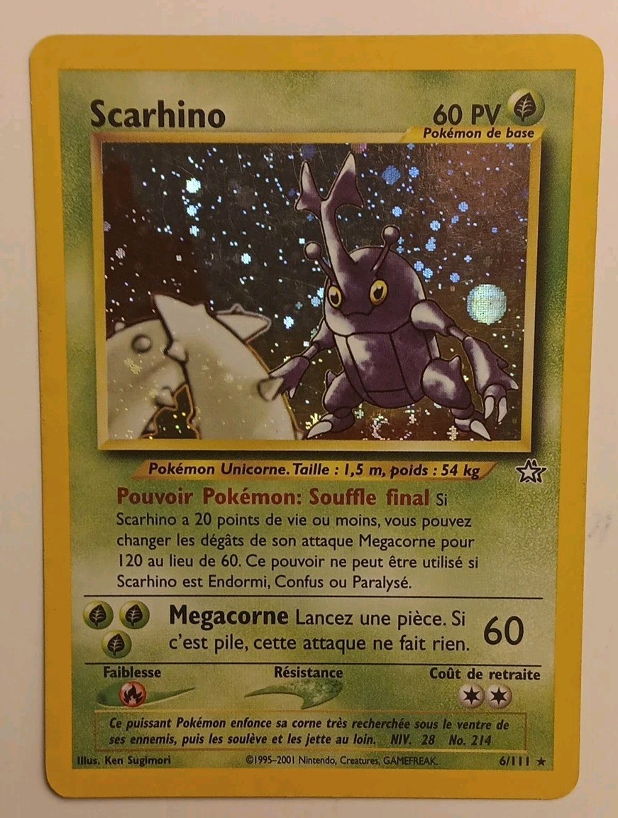 Heracross 6/111 Italian Neo Genesis Holo Rare Vintage Pokémon TCG