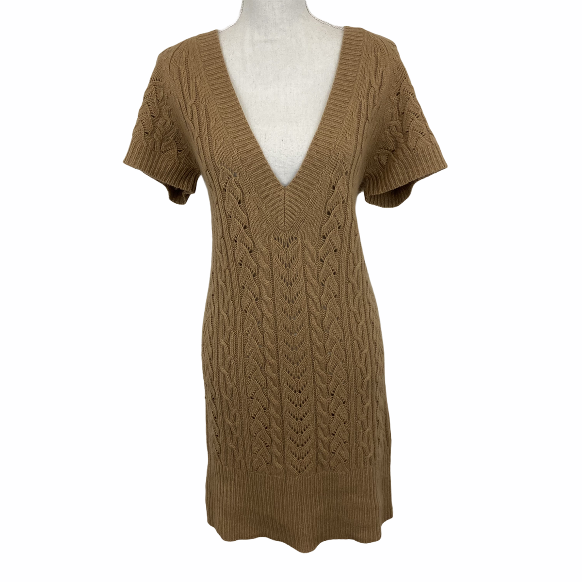 cable knit wool cashmere sweater dress Cable-Knit Wool-Cashmere Sweater Dress